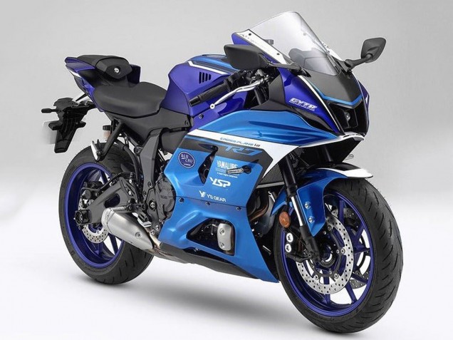 Carenagens Moto Yamaha YZF R7 2021-2024 - Matte Azul Azul Claro Fosco