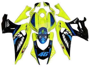 Carenagens Moto Yamaha YZF R7 2021-2024 - Amarelo Preto Tubarão