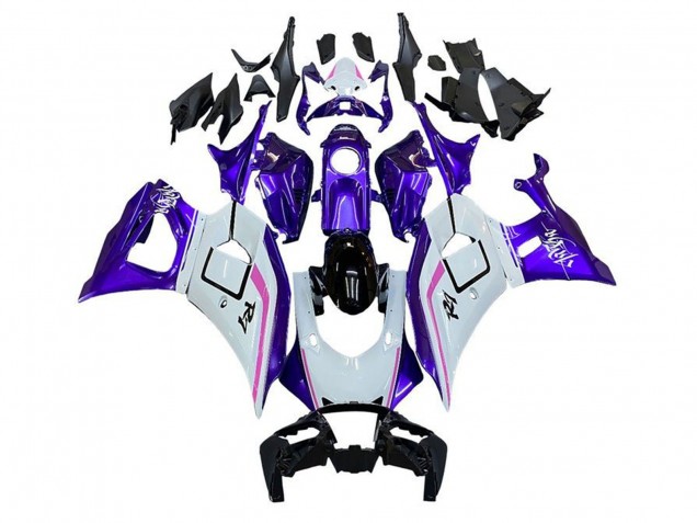 Carenagens Moto Yamaha YZF R7 2021-2024 - Branco Roxo Rosa