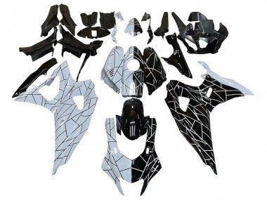 Carenagens Moto Yamaha YZF R7 2021-2024 - Branco Preto Divisão Listra