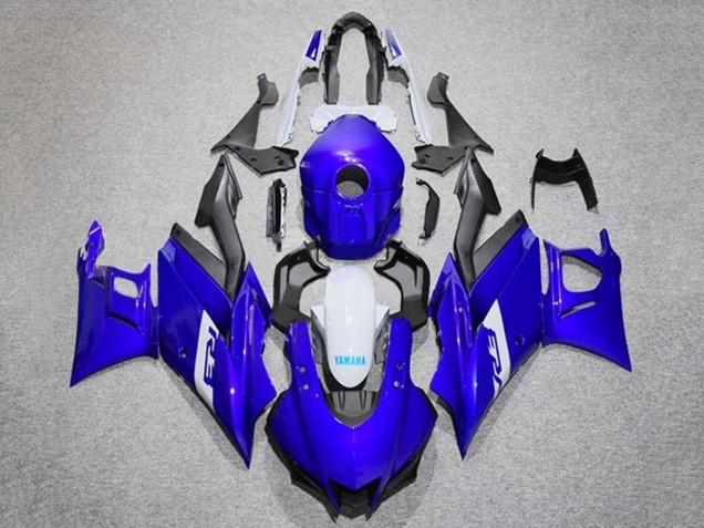 Carenagens Moto Yamaha YZF R3/R25 2019-2021 - Azul Branco Preto Fosco