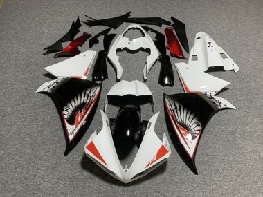 Kits Carenagem Moto Yamaha YZF 1000 R1 2009-2011 - Branco Vermelho Preto