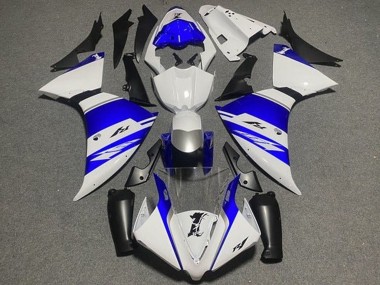 Carenagens Moto Yamaha YZF 1000 R1 2012-2014 - Branco Azul Preto Prata Listra