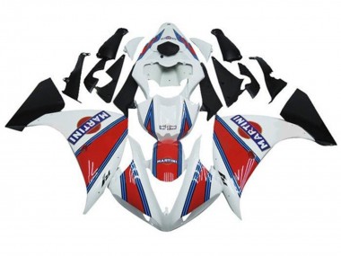 Carenagens Moto Yamaha YZF 1000 R1 2012-2014 - Branco Vermelho Azul Martini