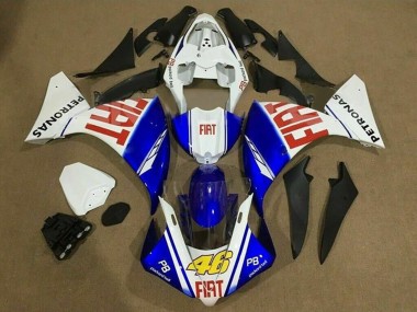 Carenagens Moto Yamaha YZF 1000 R1 2012-2014 - Branco Azul Vermelho Fiat 46
