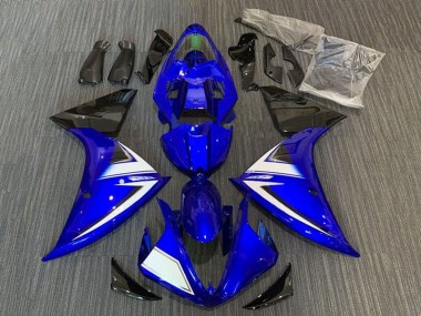 Carenagens Moto Yamaha YZF 1000 R1 2012-2014 - Azul Branco Preto Listra