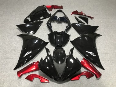 Carenagens Moto Yamaha YZF 1000 R1 2012-2014 - Preto Brilhante Vermelho