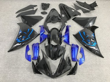 Carenagens Moto Yamaha YZF 1000 R1 2012-2014 - Preto Brilhante Azul Panther