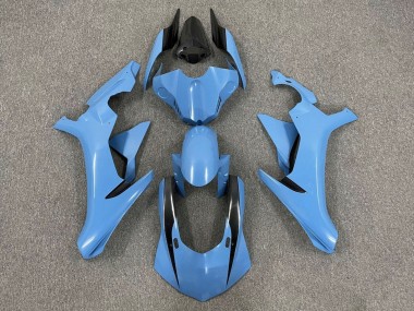 Carenagens Moto Yamaha YZF 1000 R1 2015-2019 - Azul Claro Preto Brilhante