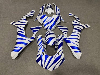 Carenagens Moto Yamaha YZF 1000 R1 2015-2019 - Branco Azul Zebra