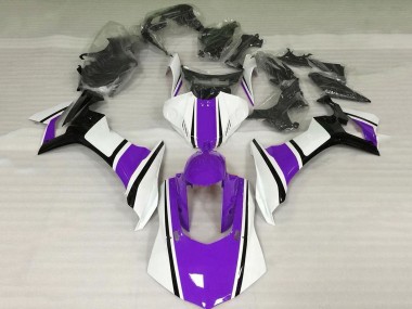 Carenagens Moto Yamaha YZF 1000 R1 2015-2019 - Branco Roxo Preto