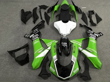 Carenagens Moto Yamaha YZF 1000 R1 2015-2019 - Branco Verde Preto Brilhante