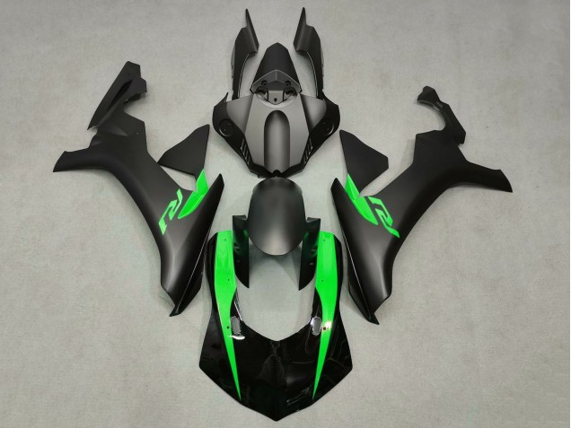 Carenagens Moto Yamaha YZF 1000 R1 2015-2019 - Preto Fosco Preto Brilhante Verde
