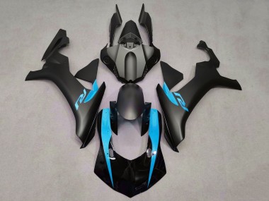 Carenagens Moto Yamaha YZF 1000 R1 2015-2019 - Preto Fosco Preto Brilhante Azul Claro