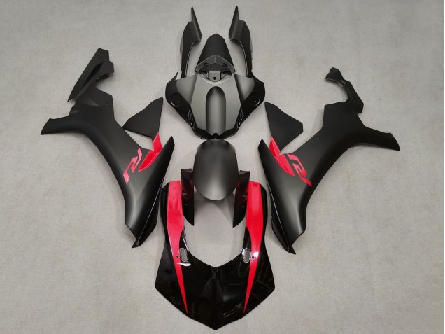 Carenagens Moto Yamaha YZF 1000 R1 2015-2019 - Preto Fosco Preto Brilhante Vermelho