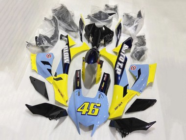 Carenagens Moto Yamaha YZF 1000 R1 2020-2025 - Azul Amarelo Preto Brilhante Moto T.P 46