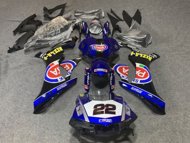 Carenagens Moto Yamaha YZF 1000 R1 2020-2025 - Azul Branco Preto Vermelho Pata