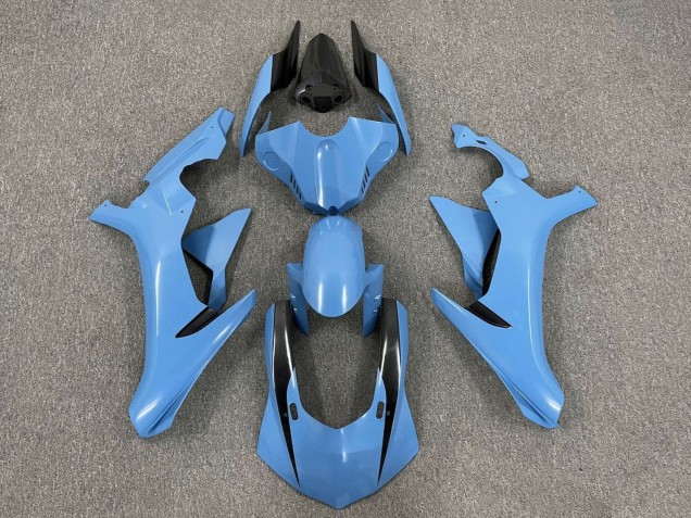 Carenagens Moto Yamaha YZF 1000 R1 2020-2025 - Azul Claro Preto Brilhante