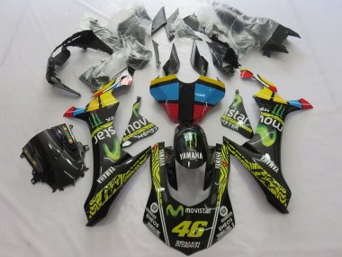 Carenagens Moto Yamaha YZF 1000 R1 2020-2025 - Amarelo Azul Vermelho Preto Verde MoviStar Monstro Semakin Didepan