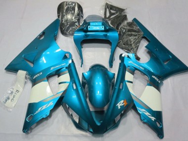 Carenagens Moto Yamaha YZF 1000 R1 2000-2001 - Azul Branco Prata