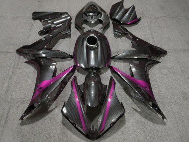 Carenagens Moto Yamaha YZF 1000 R1 2004-2006 - Fibra de Carbono Estilo Rosa