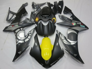 Carenagens Moto Yamaha YZF 1000 R1 2004-2006 - Preto Fosco Prata Amarelo