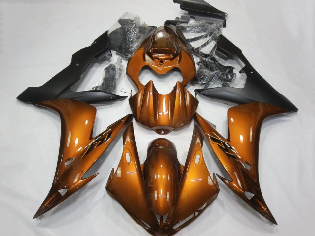 Carenagens Moto Yamaha YZF 1000 R1 2004-2006 - Laranja Preto Fosco