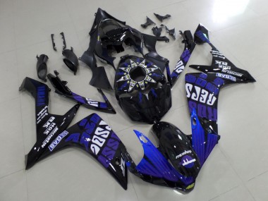 Carenagens Moto Yamaha YZF 1000 R1 2007-2008 - Preto Azul Roxo Branco Rossi