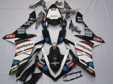 Carenagens Moto Yamaha YZF 1000 R1 2007-2008 - Preto Brilhante Branco Vermelho Azul Volvo Sterilgarda Fimer