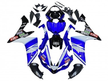 Carenagens Moto Yamaha YZF 1000 R1 2007-2008 - Azul Branco Preto Volvo Fimer Yamalube