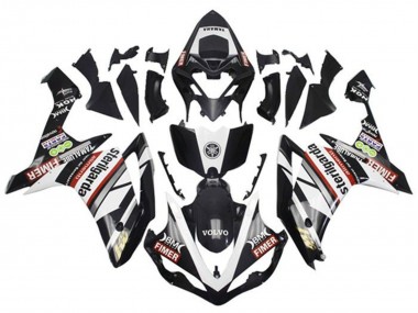 Carenagens Moto Yamaha YZF 1000 R1 2007-2008 - Branco Vermelho Preto Volvo Fimer Yamalube Sterilgarda