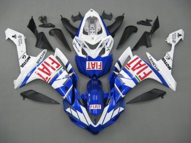 Carenagens Moto Yamaha YZF 1000 R1 2007-2008 - Branco Azul Vermelho Fiat