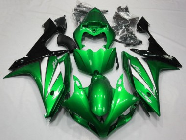 Carenagens Moto Yamaha YZF 1000 R1 2007-2008 - Verde Branco Preto