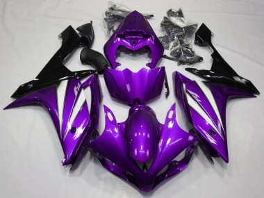 Carenagens Moto Yamaha YZF 1000 R1 2007-2008 - Roxo Branco Preto