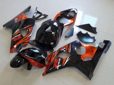 Carenagens Moto Suzuki GSXR 600 / GSXR 750 2004-2005 - Preto Brilhante Laranja