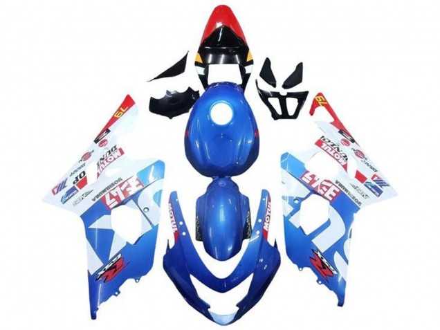 Carenagens Moto Suzuki GSXR 600 / GSXR 750 2004-2005 - Azul Branco Vermelho Motul