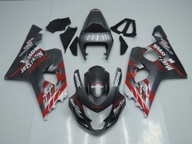 Carenagens Moto Suzuki GSXR 600 / GSXR 750 2004-2005 - Cinzento Escuro Vermelho