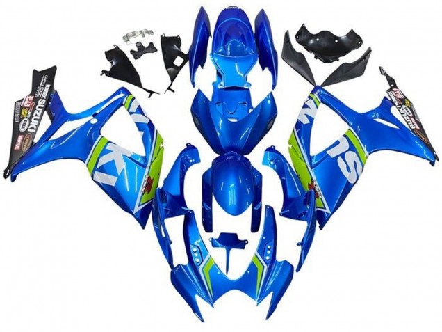 Carenagens Moto Suzuki GSXR 600 / GSXR 750 2006-2007 - Azul Branco Verde Preto