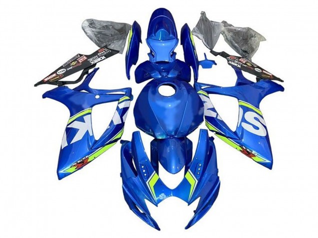 Carenagens Moto Suzuki GSXR 600 / GSXR 750 2006-2007 - Azul Branco Verde