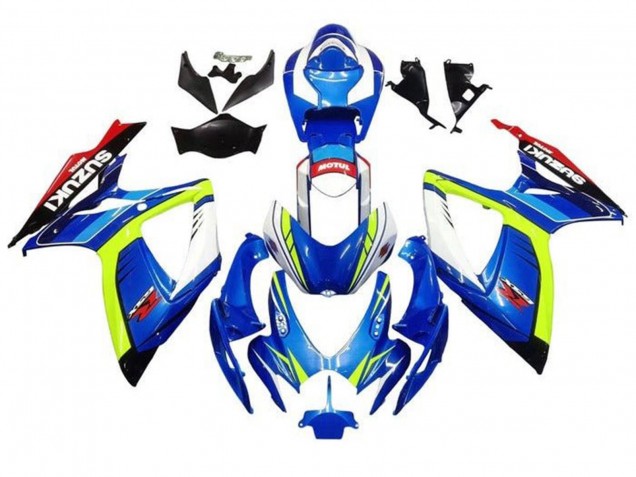 Carenagens Moto Suzuki GSXR 600 / GSXR 750 2006-2007 - Azul Amarelo Branco Vermelho