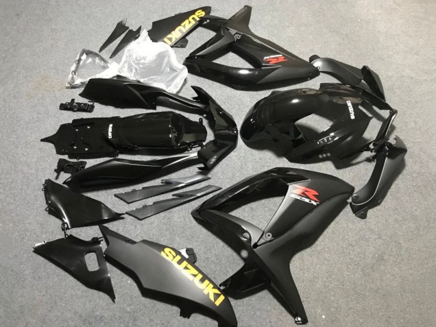 Carenagens Moto Suzuki GSXR 600 / GSXR 750 2006-2007 - Preto Fosco Preto Brilhante Amarelo