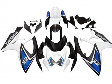 Carenagens Moto Suzuki GSXR 600 / GSXR 750 2006-2007 - Branco Azul Preto Fosco