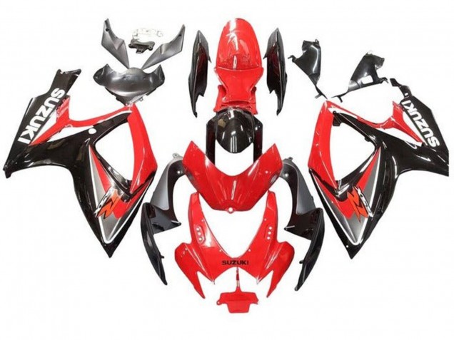 Carenagens Moto Suzuki GSXR 600 / GSXR 750 2006-2007 - Vermelho Cinzento Preto Brilhante