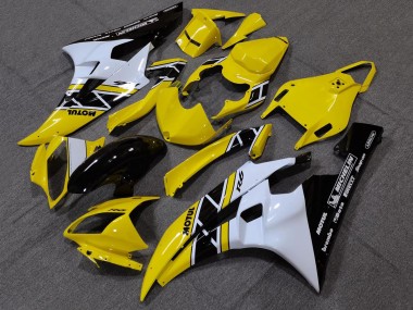 Carenagens Moto Yamaha YZF R6 2006-2007 - Amarelo Branco Preto Brilhante Motul Michelin