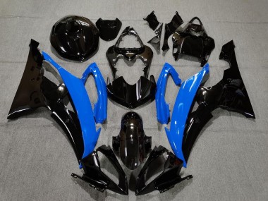 Carenagens Moto Yamaha YZF R6 2008-2016 - Azul Preto Brilhante