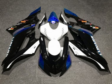 Carenagens Moto Yamaha YZF R6 2017-2023 - Branco Azul Preto Brilhante