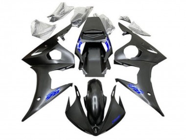 Carenagens Moto Yamaha YZF R6 2005 - Preto Fosco Azul