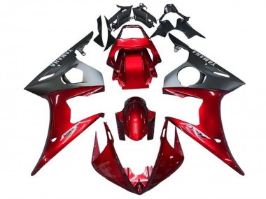 Carenagens Moto Yamaha YZF R6 2003-2004 - Vermelho Preto Fosco