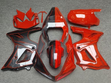 Carenagens Moto Suzuki SV650 2003-2013 - Vermelho Brilhante Fibra de Carbono