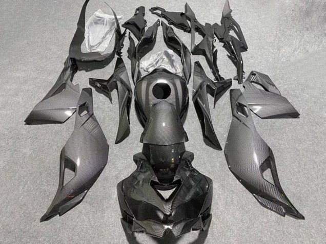 Carenagens Moto Kawasaki ZX4R ZX-4RR 2019-2025 - Falso Fibra de Carbono